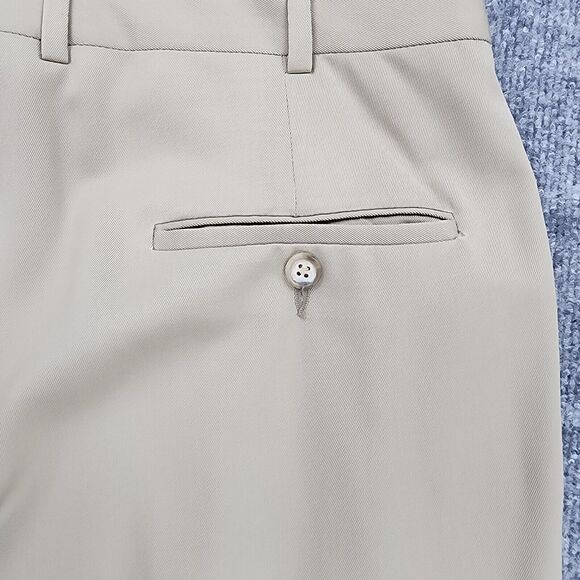 VTG Brooks Brothers Pants Mens 36x28.5 Beige Wool Pleated Cuffed USA Made Casual - Picture 16 of 16